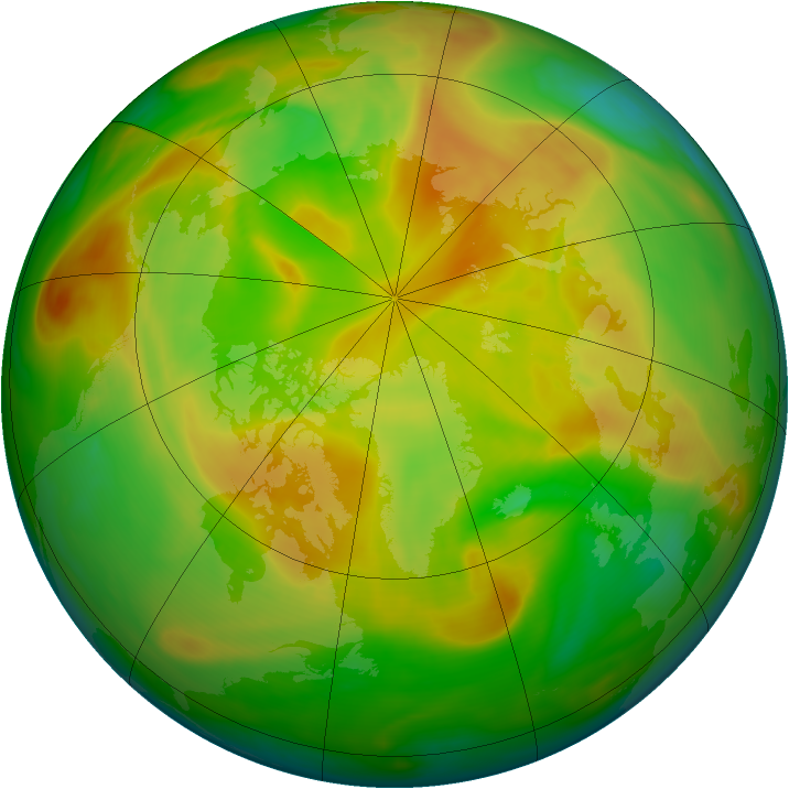 Arctic ozone map for 17 May 2007